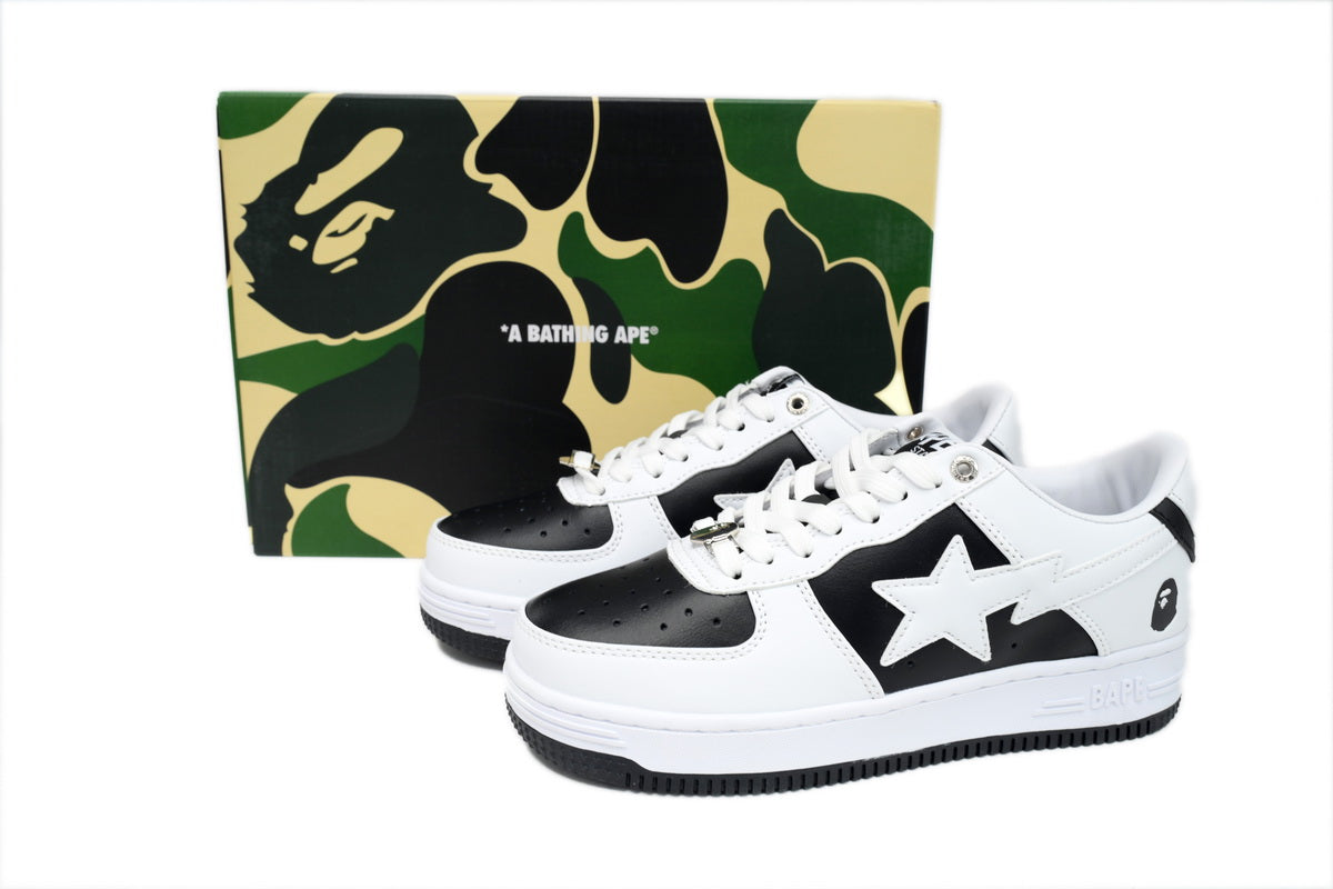 BAPESTA Low Reverse Black White