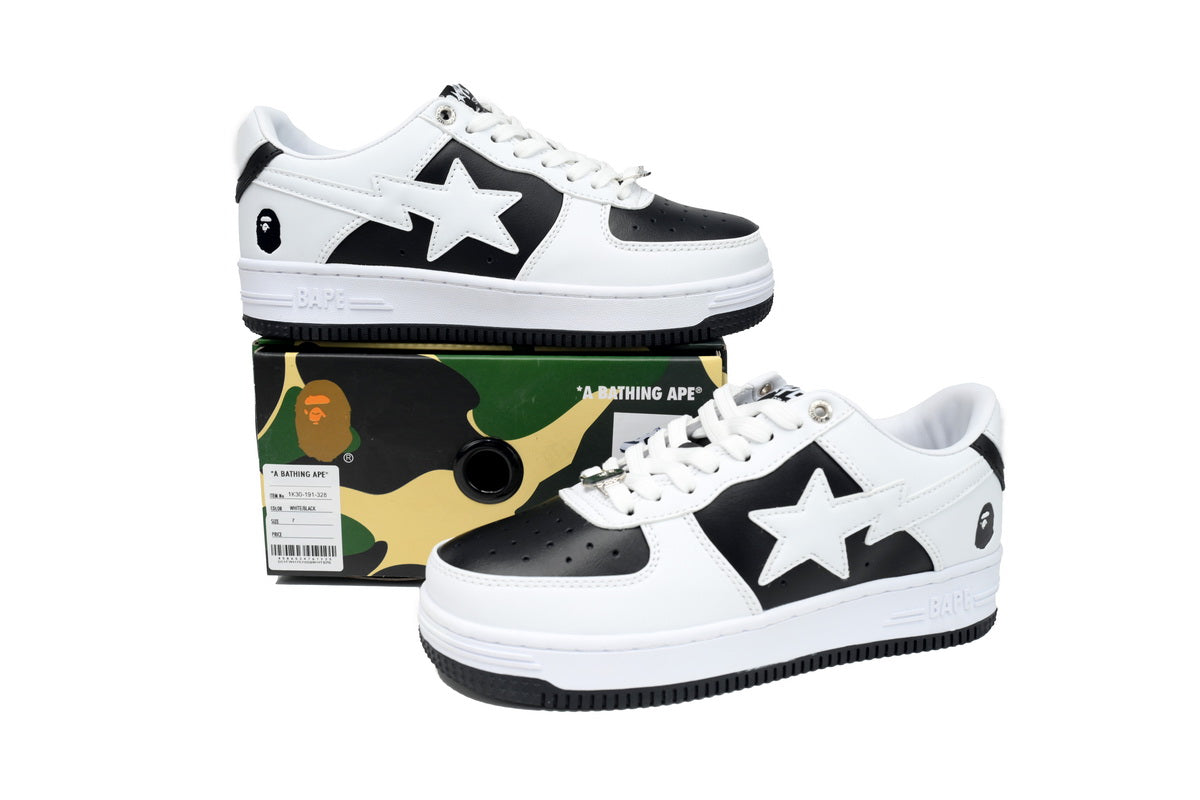 BAPESTA Low Reverse Black White