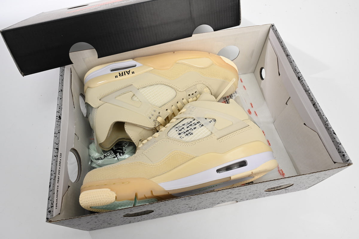 Jordan 4 Retro x Off-White "Sail" - Icy Clothes