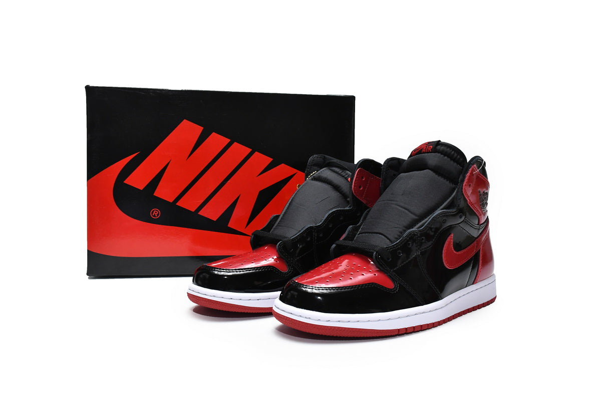 Jordan 1 Retro High Patent Bred - Icy Clothes Ro