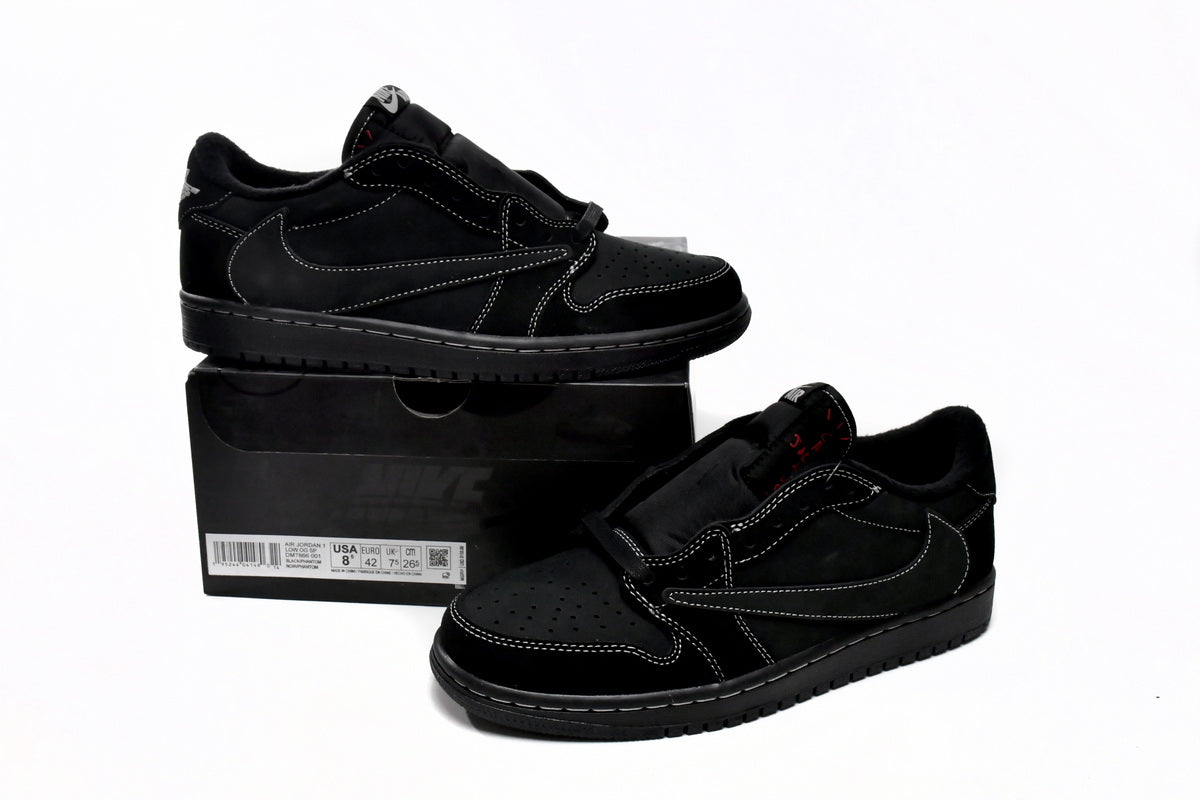 Jordan 1 Retro Low Travis Scott Black Phantom - Icy Clothes Ro