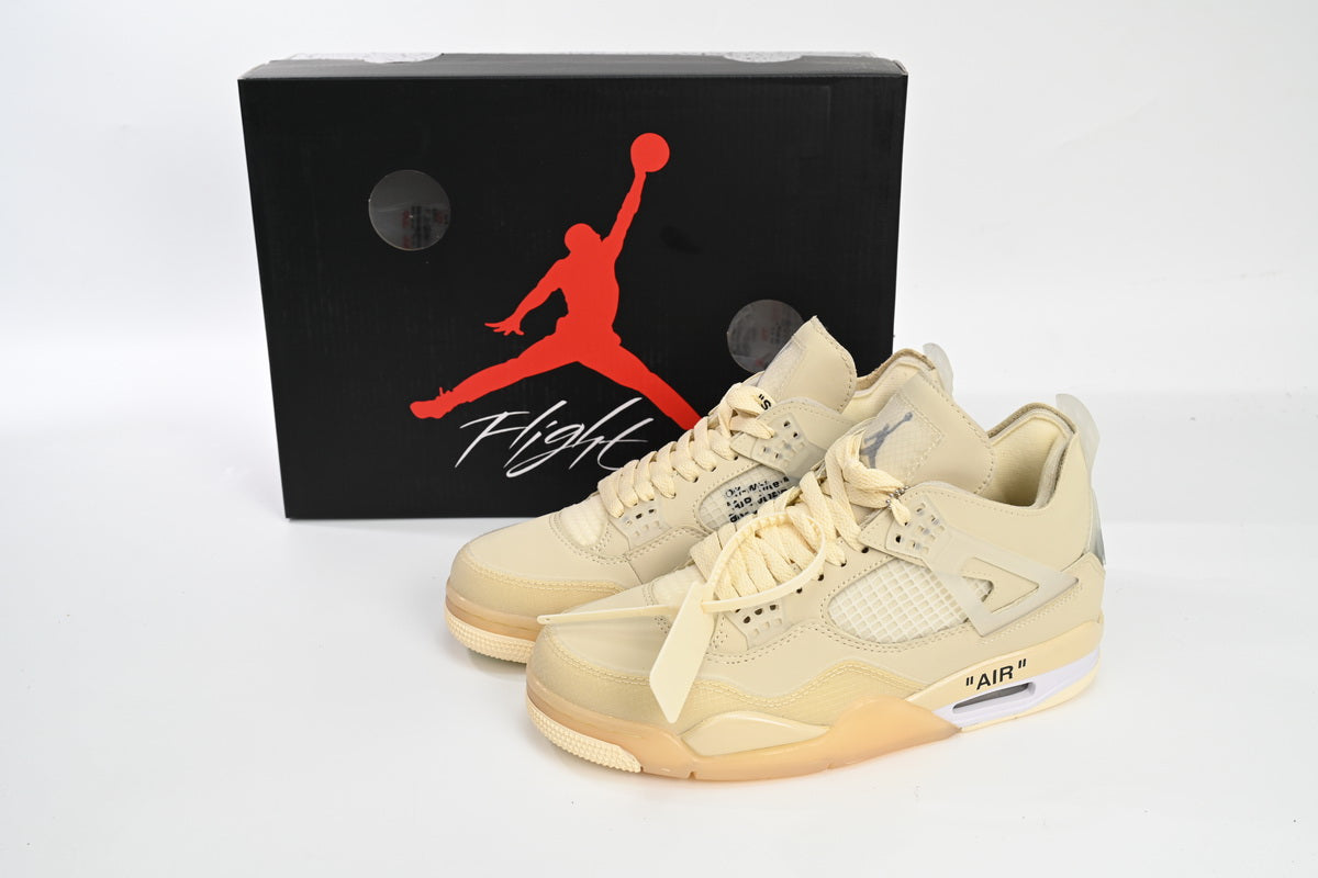 Jordan 4 Retro x Off-White "Sail" - Icy Clothes