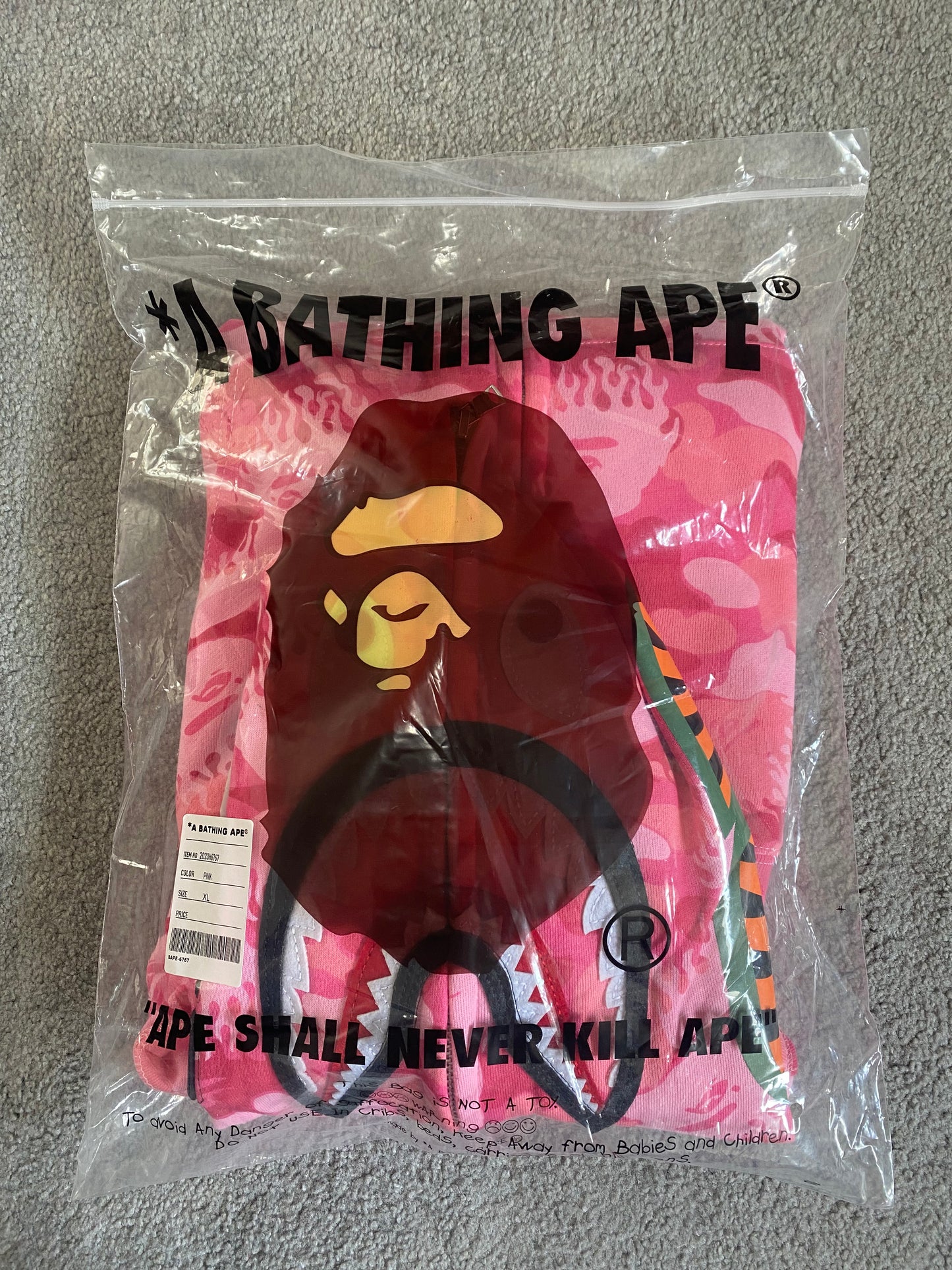 BAPE Pink Fire Camo Hoodie - Icy Clothes Ro