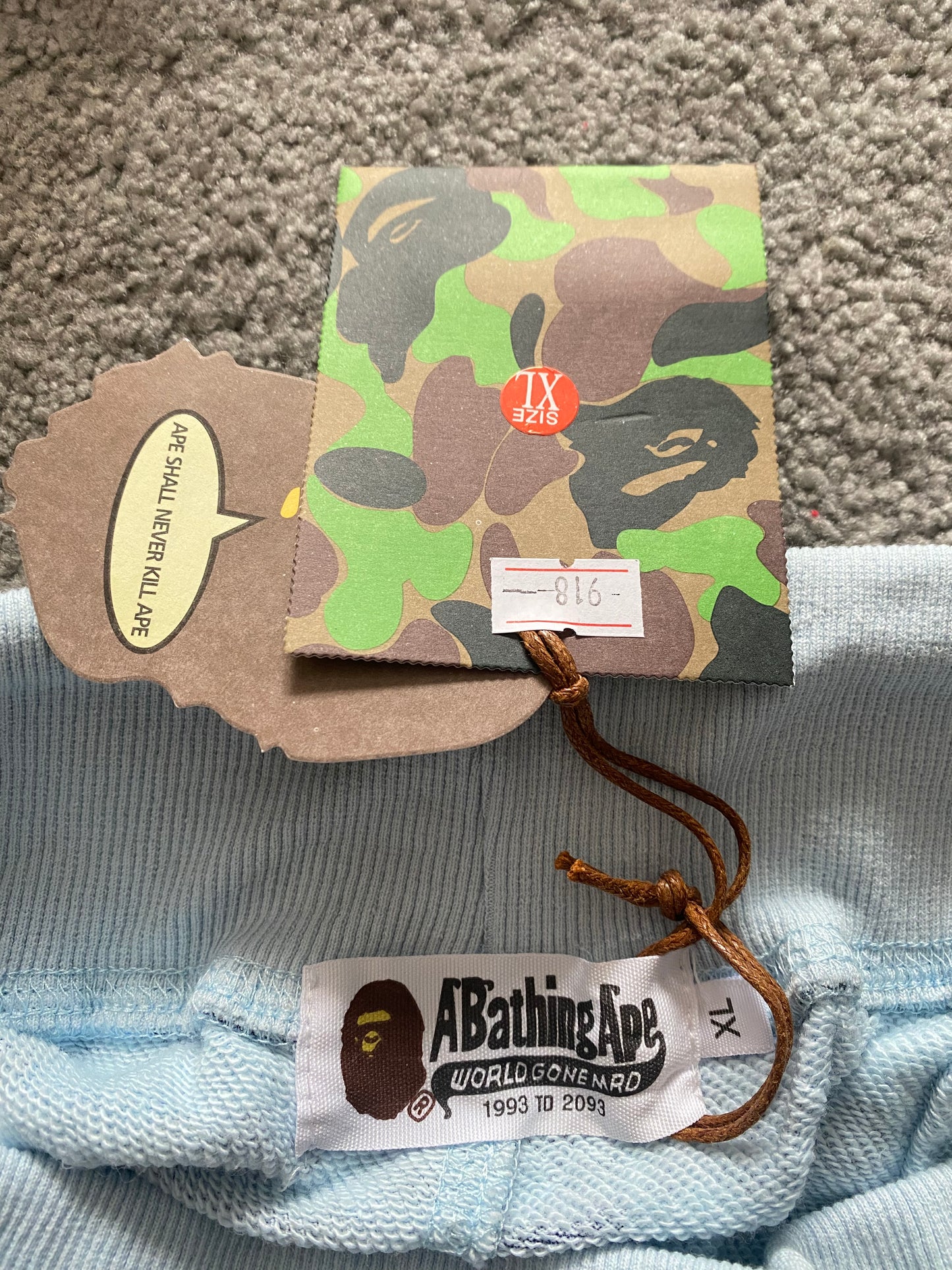 BAPE Light Blue Camo Shorts - Icy Clothes Ro