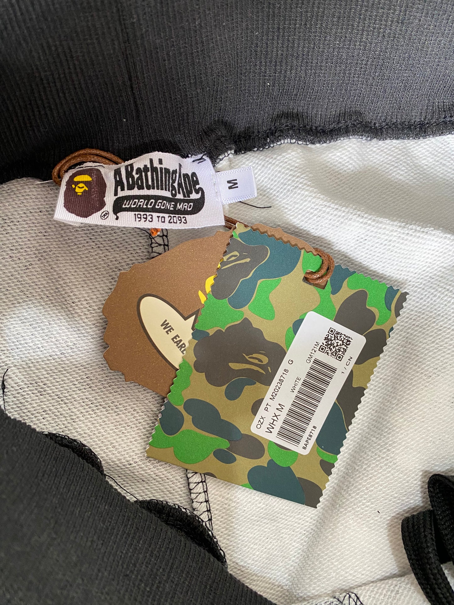 BAPE Black/White Split Camo Shorts - Icy Clothes Ro