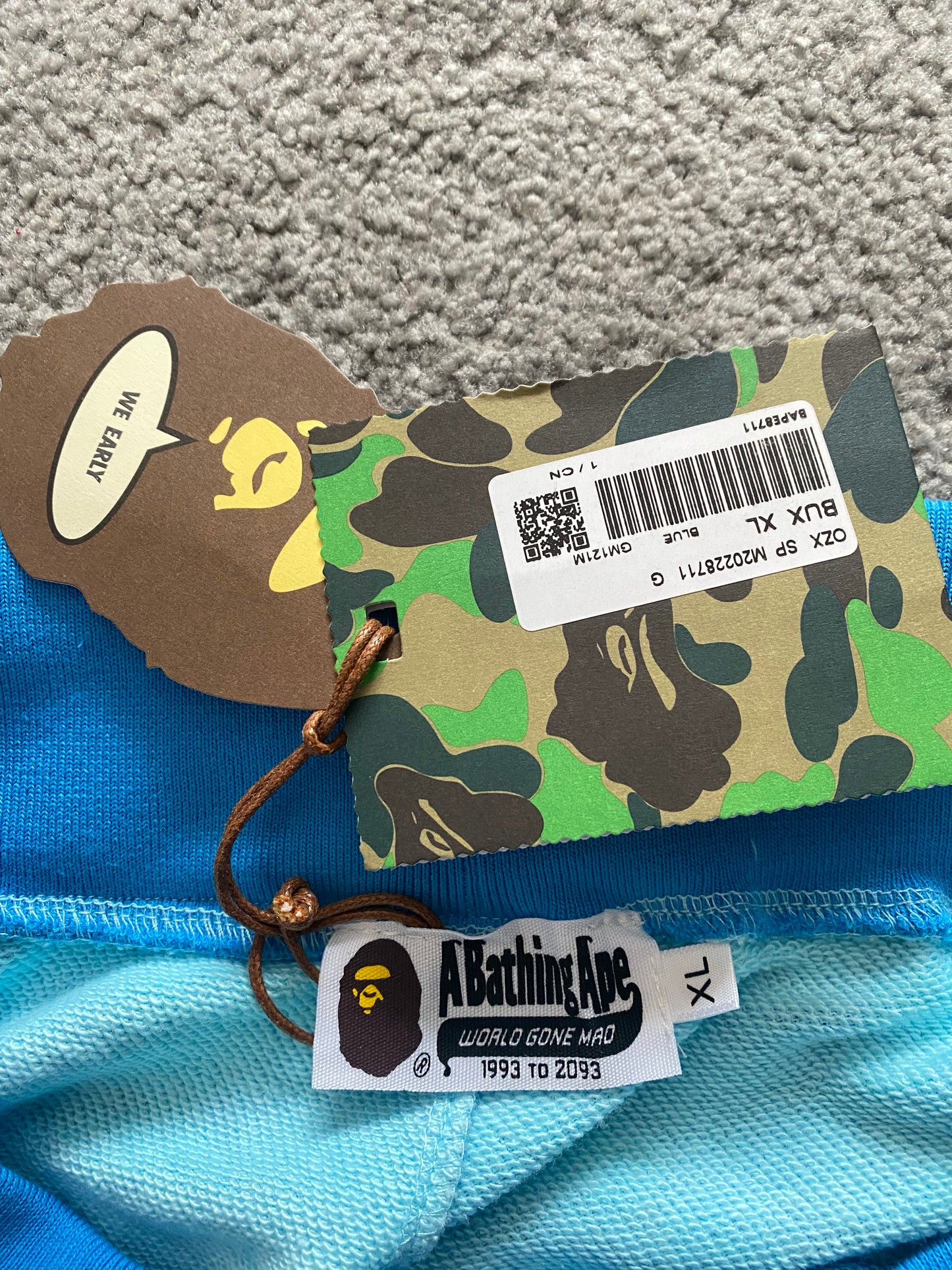 BAPE Blue Fire Camo Shorts - Icy Clothes Ro