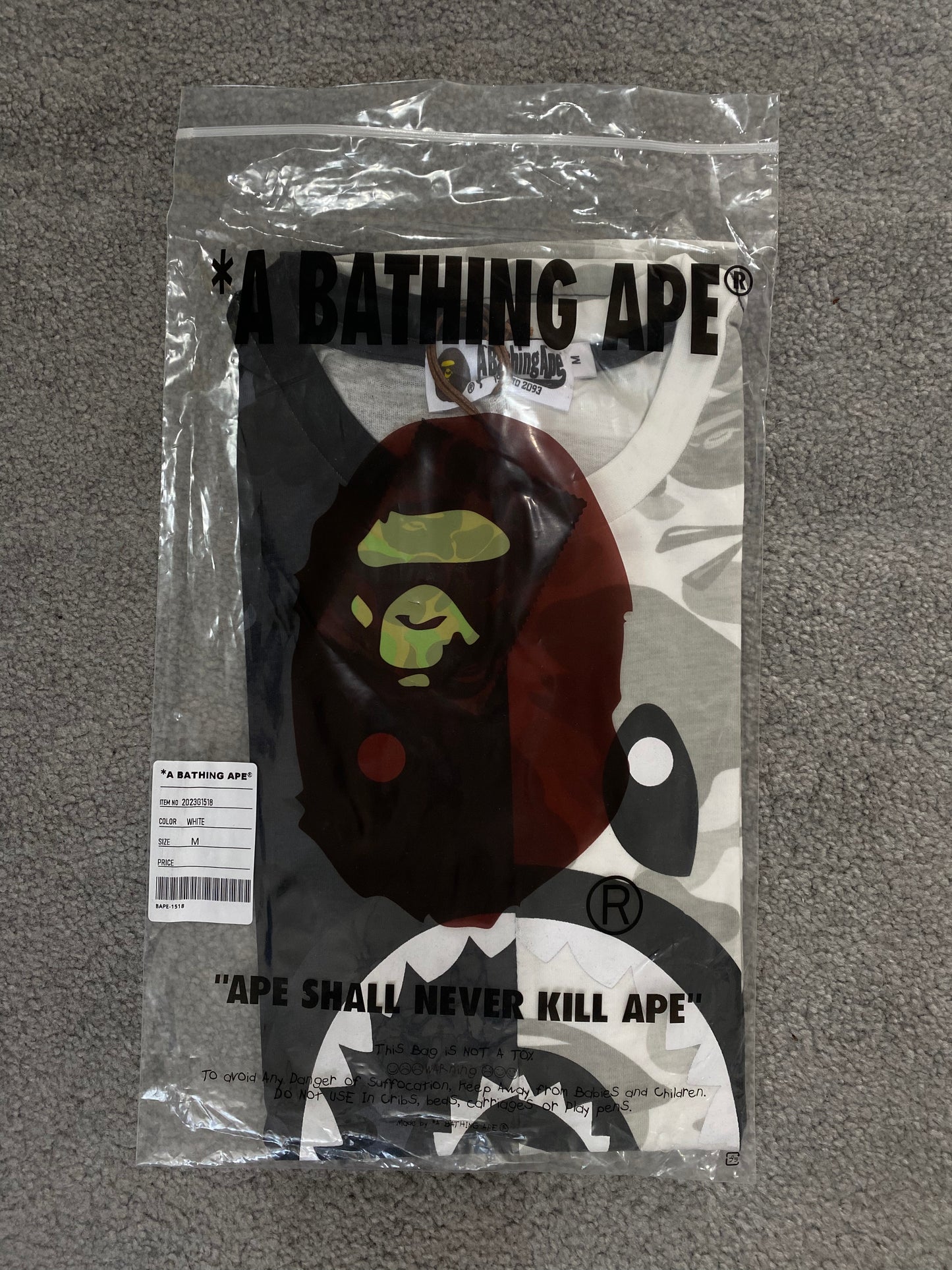BAPE Black/White Split Camo Tee - Icy Clothes Ro