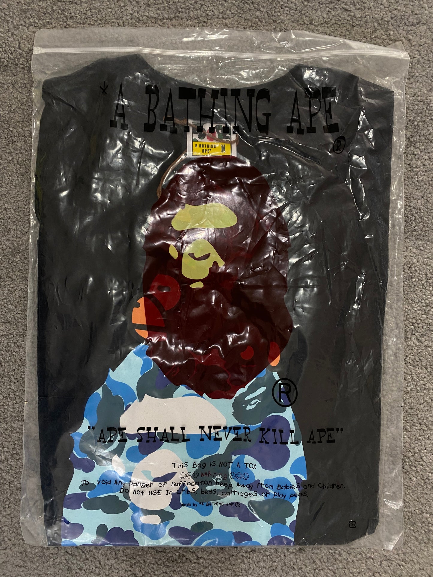 BAPE ABC Blue Camo Milo On Big Ape Tee - Icy Clothes Ro