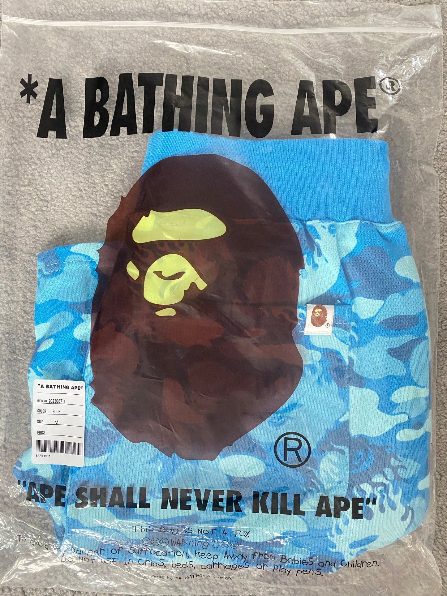 BAPE Blue Fire Camo Shorts - Icy Clothes Ro