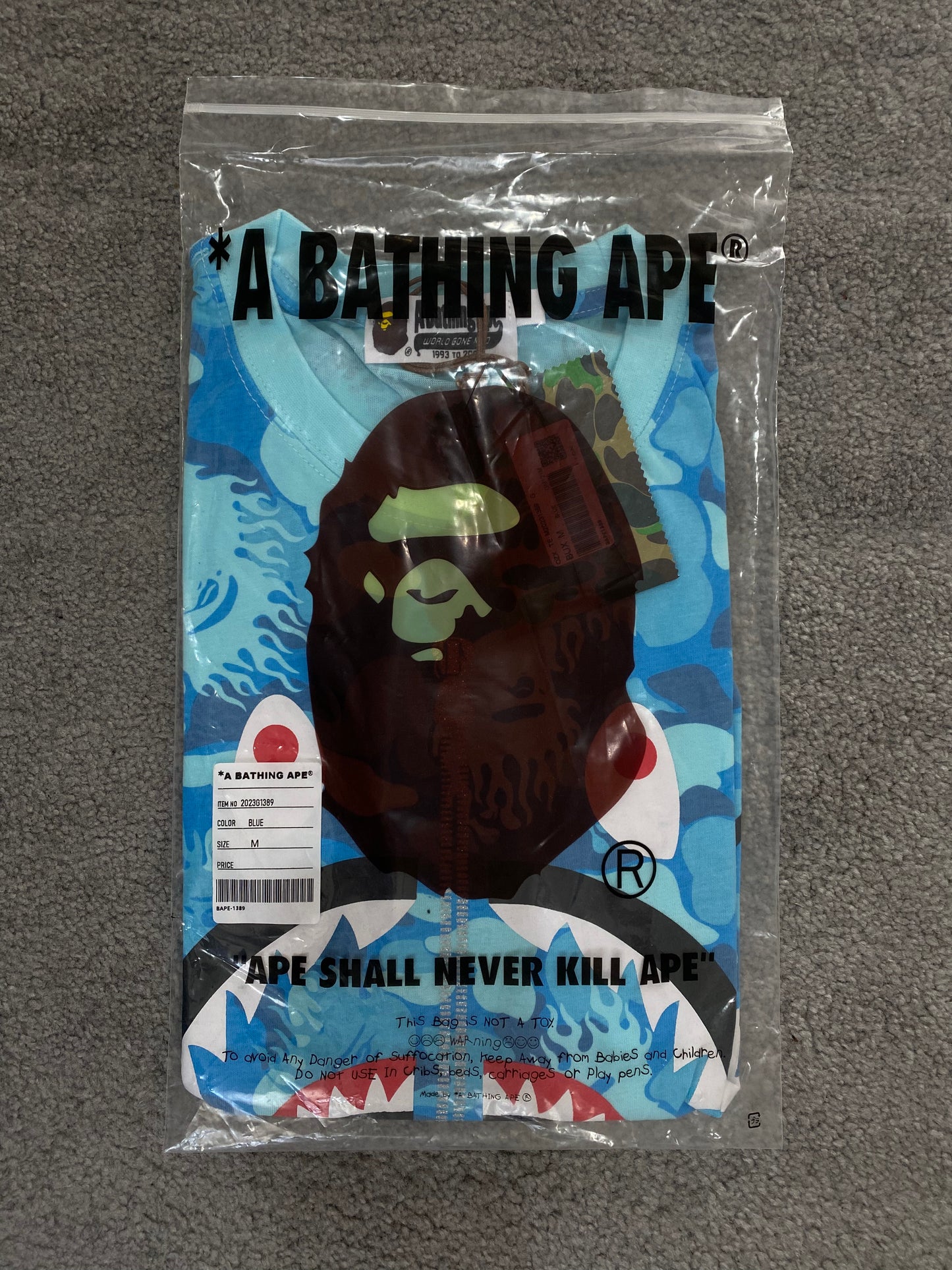 BAPE Blue Fire Camo Tee - Icy Clothes Ro