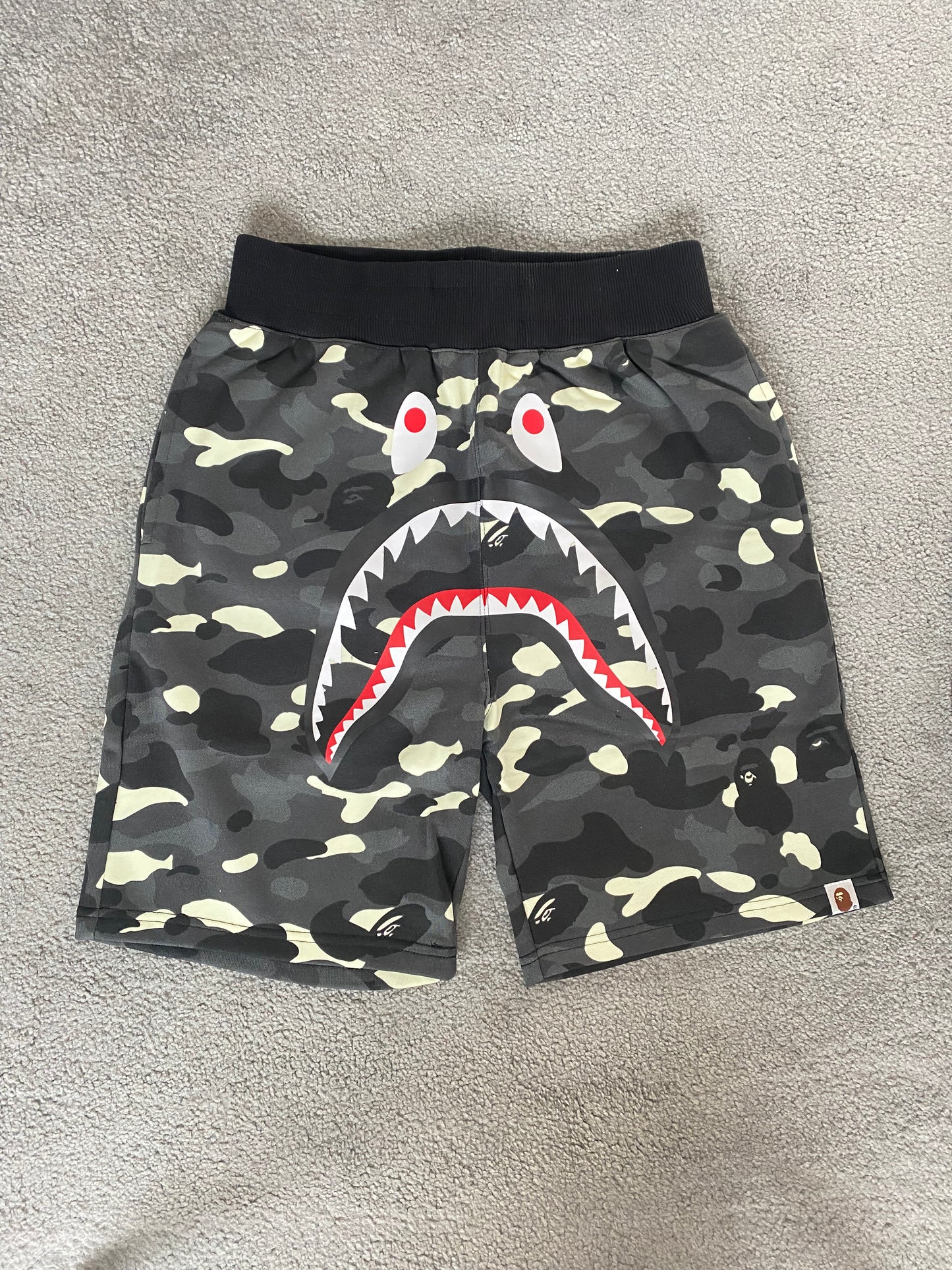 BAPE Black Camo Glow In The Dark Shorts - Icy Clothes Ro