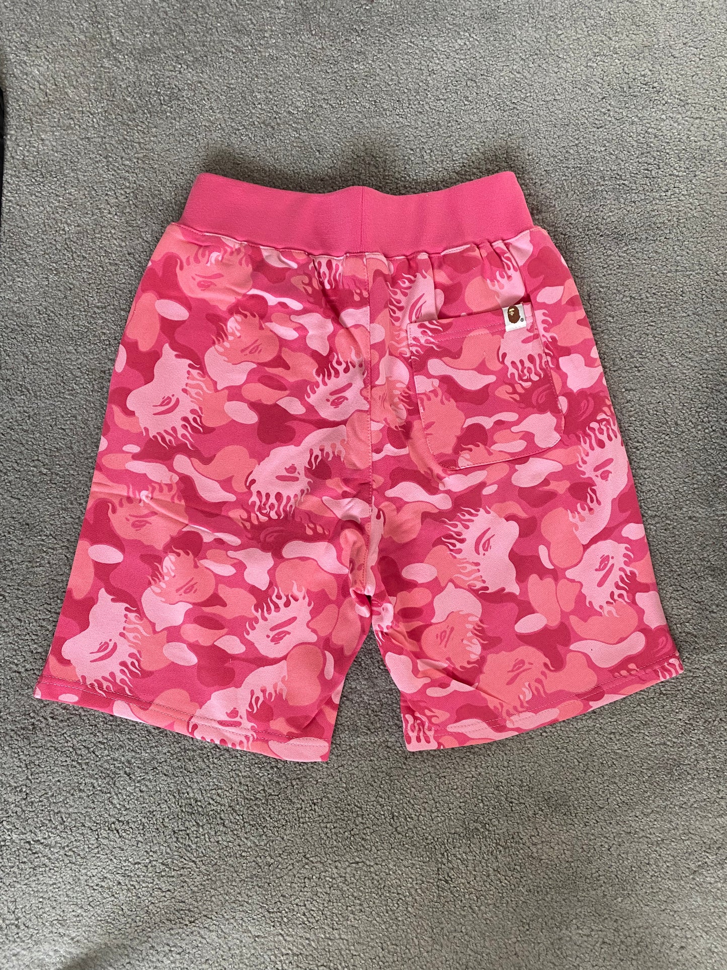 BAPE Pink Fire Camo Shorts - Icy Clothes Ro