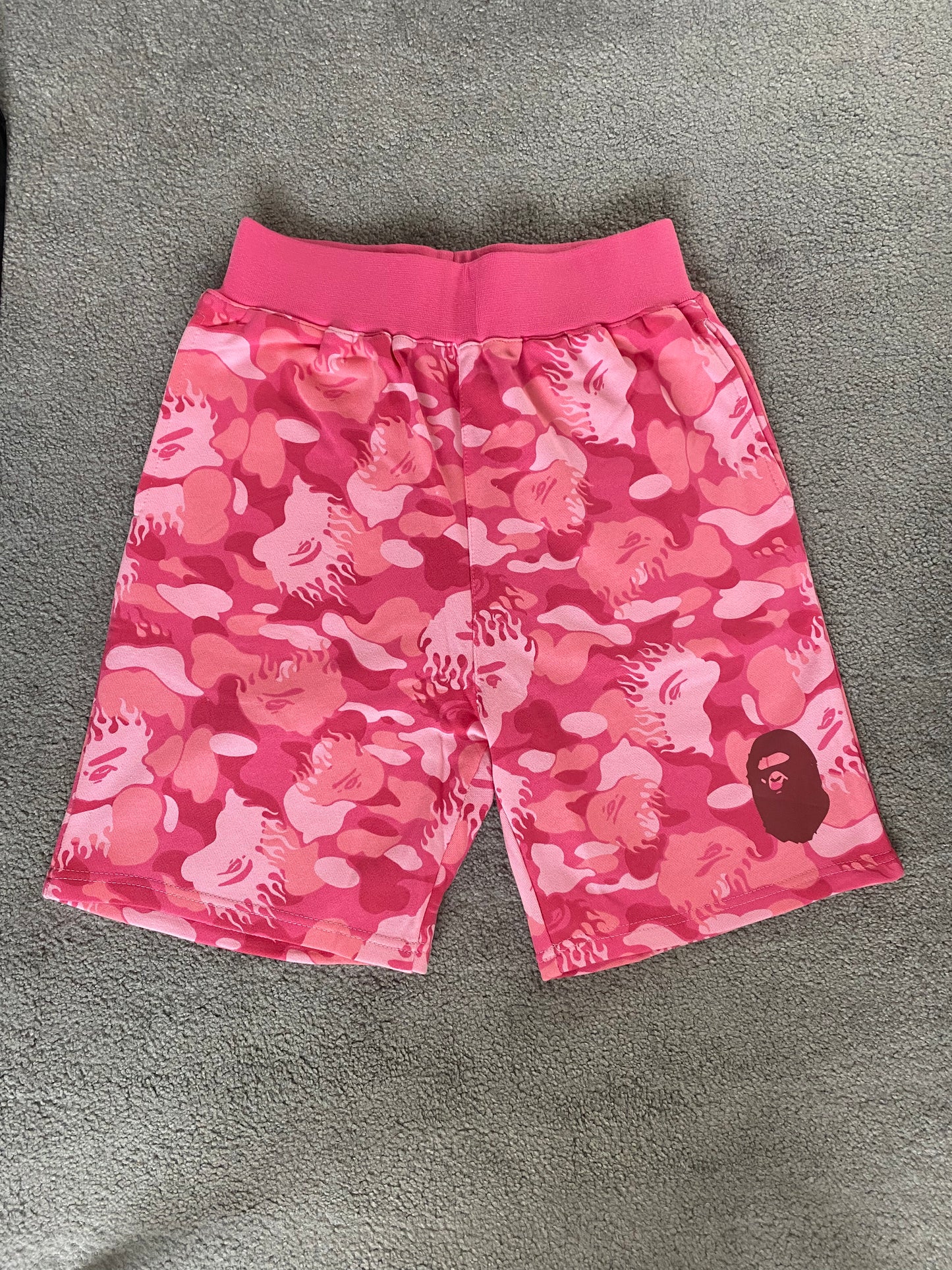 BAPE Pink Fire Camo Shorts - Icy Clothes Ro
