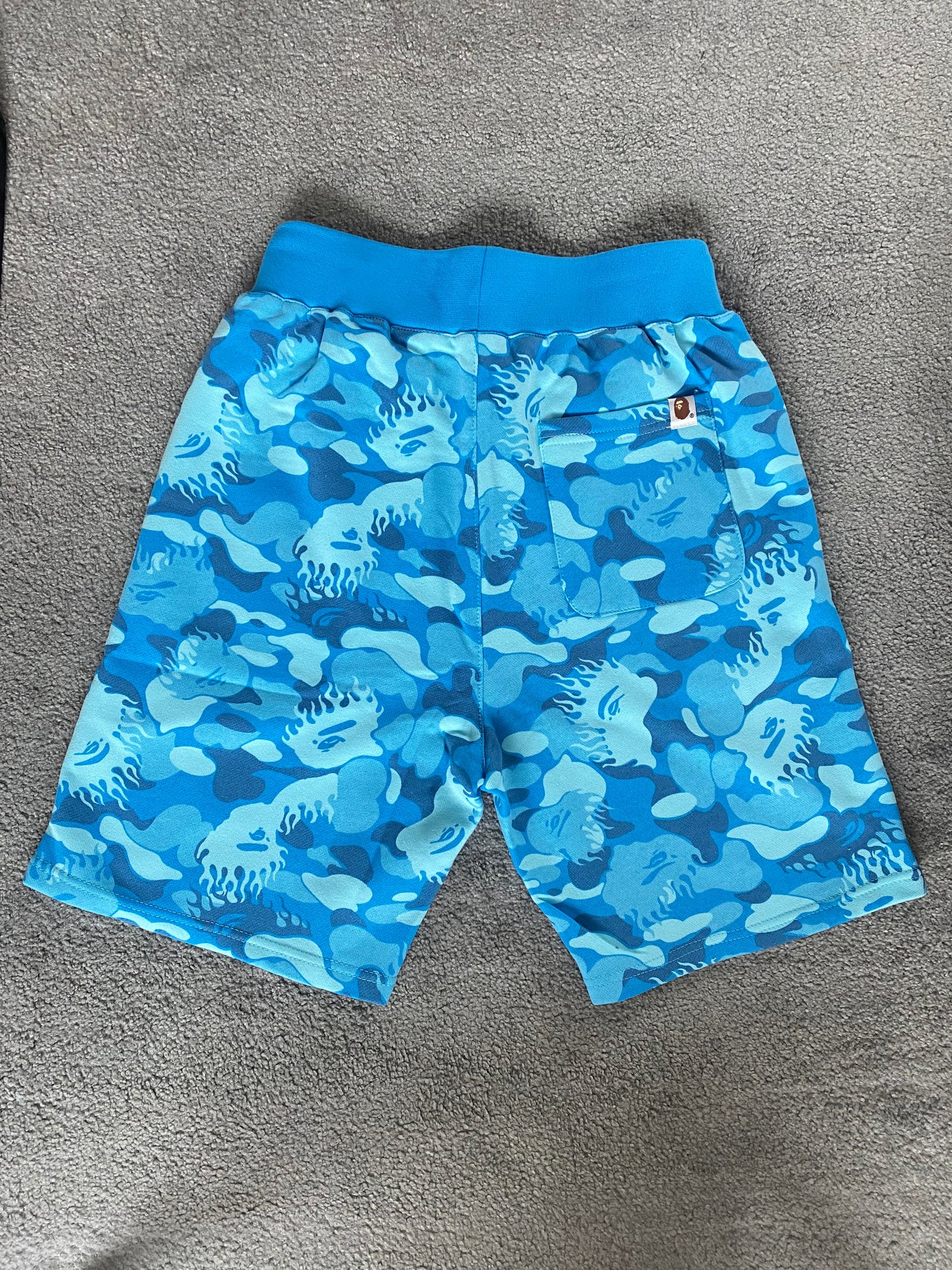 BAPE Blue Fire Camo Shorts - Icy Clothes Ro