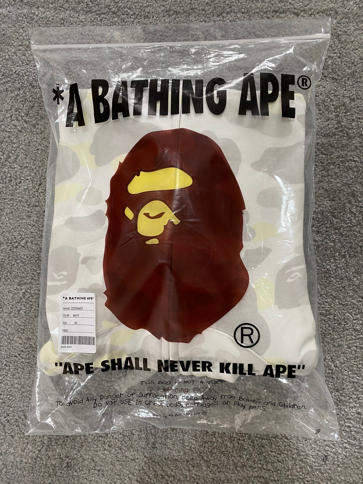 BAPE White Camo Glow In The Dark Hoodie - Icy Clothes Ro
