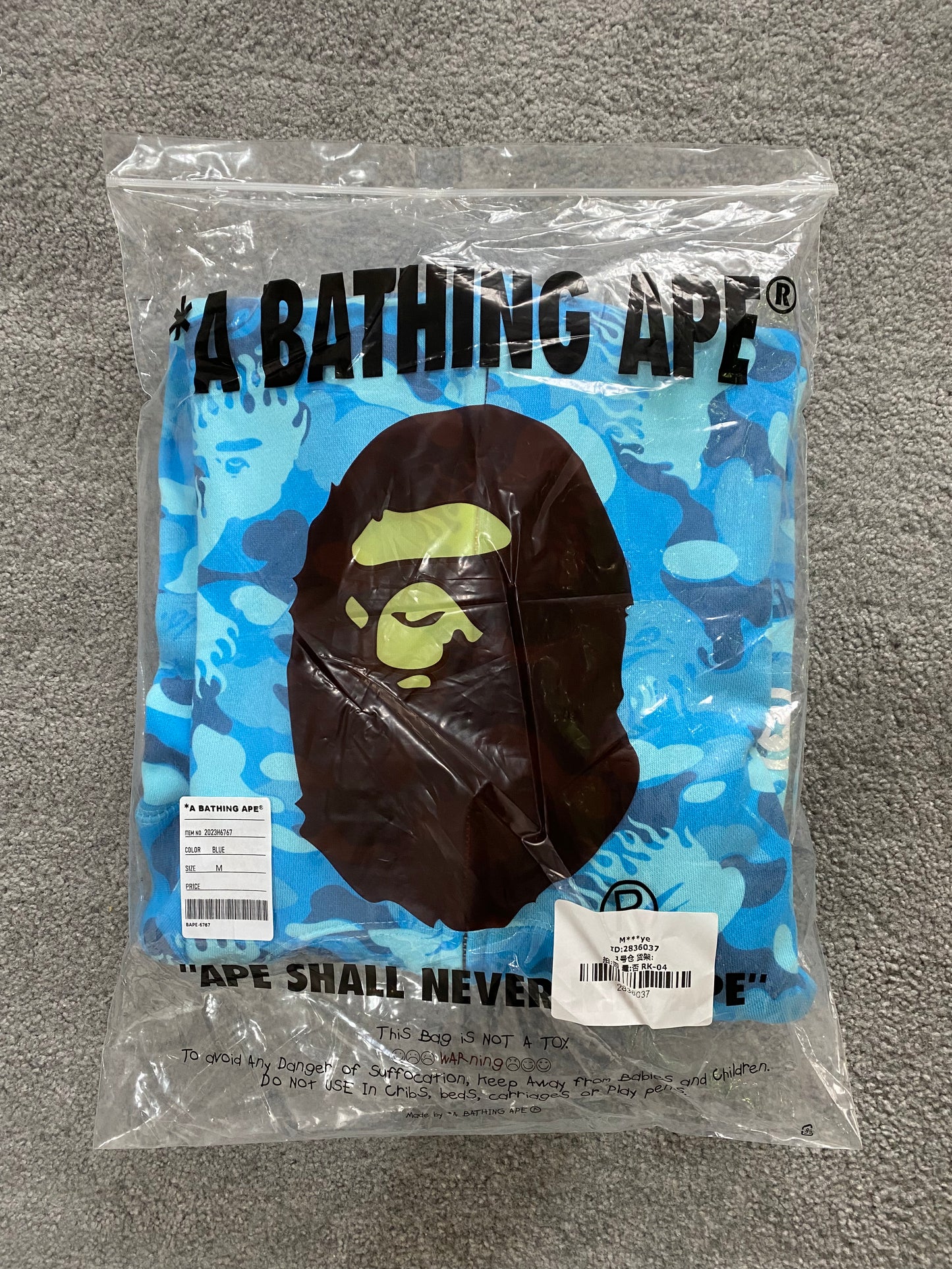 BAPE Blue Fire Camo Hoodie - Icy Clothes Ro