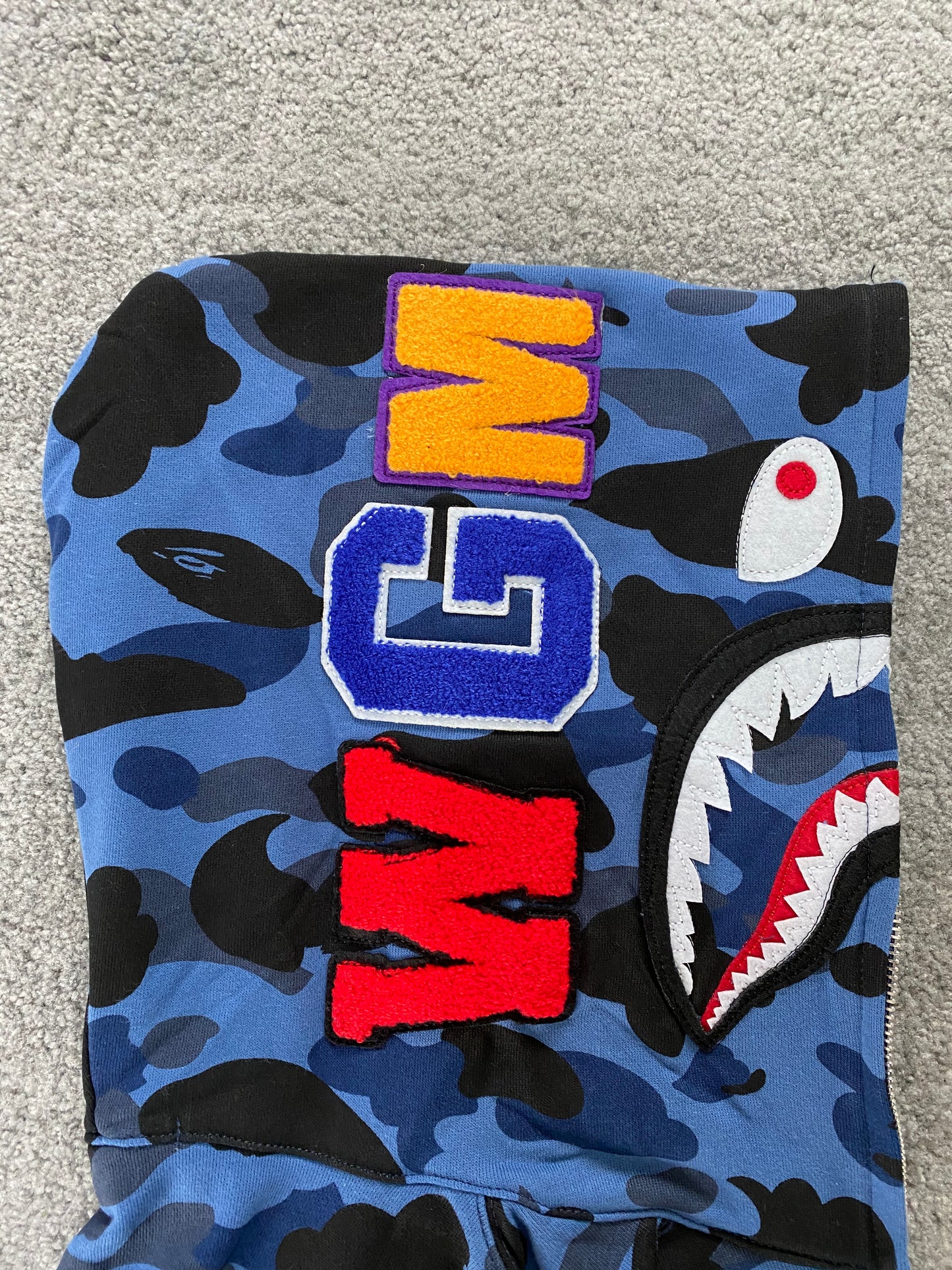 BAPE Blue Camo Hoodie - Icy Clothes Ro