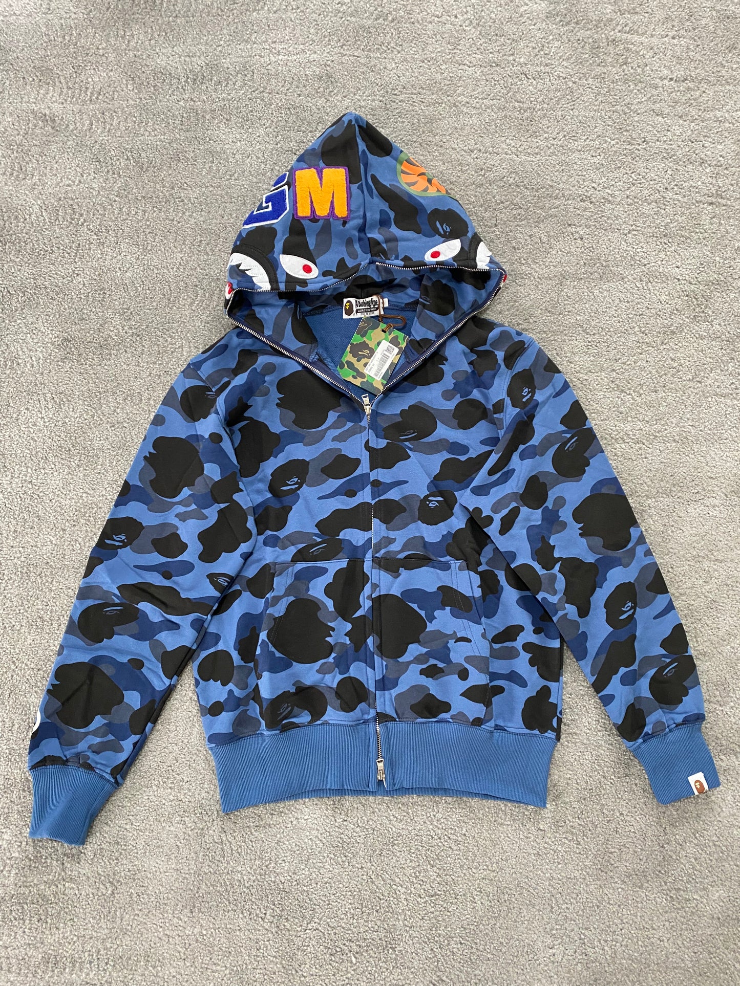 BAPE Blue Camo Hoodie - Icy Clothes Ro
