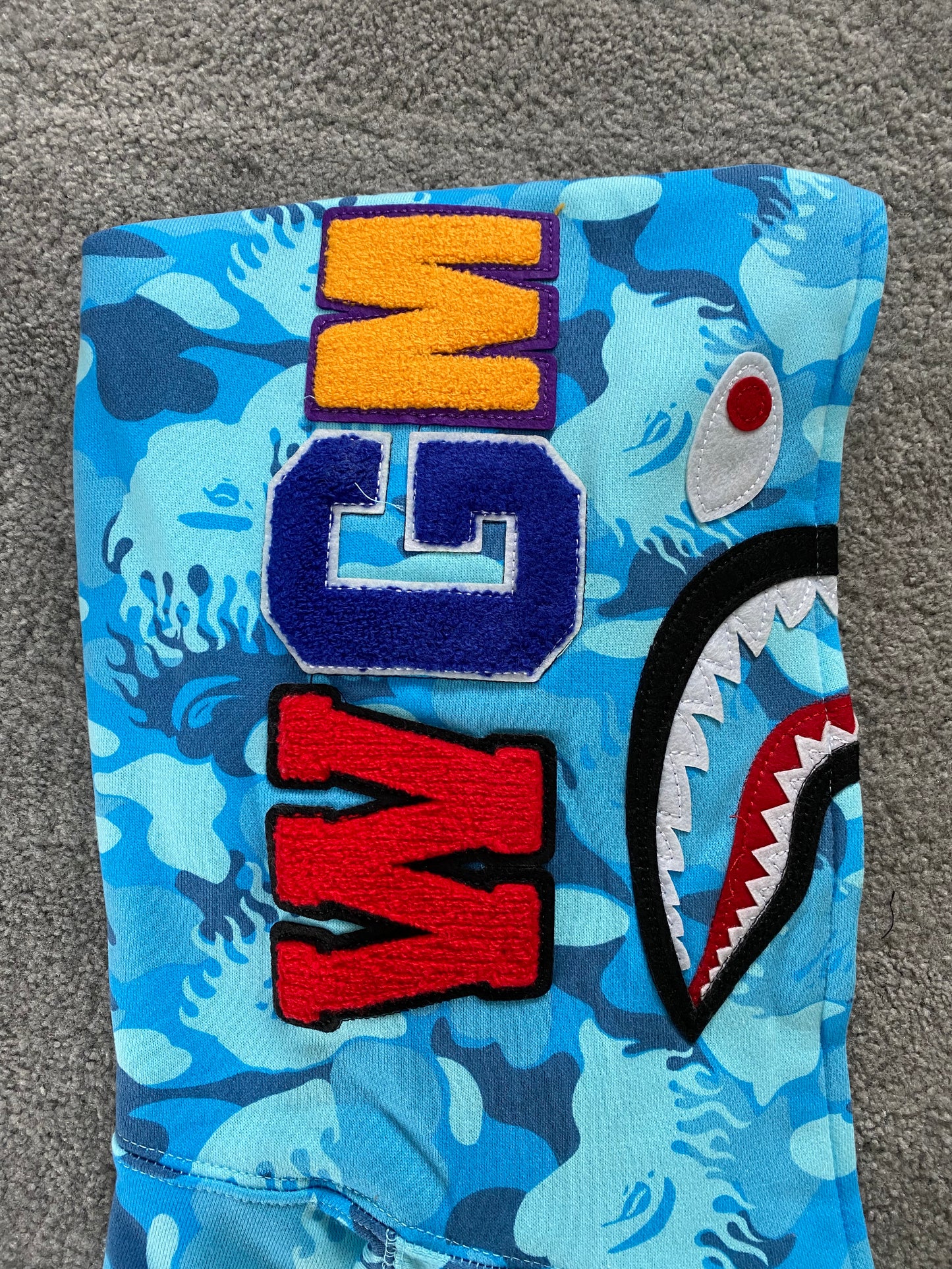 BAPE Blue Fire Camo Hoodie - Icy Clothes Ro
