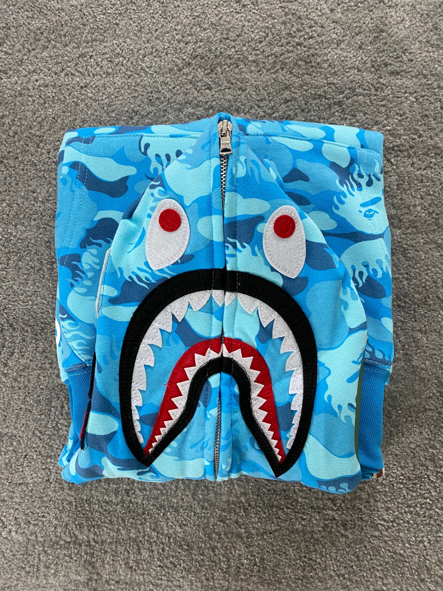 BAPE Blue Fire Camo Hoodie - Icy Clothes Ro