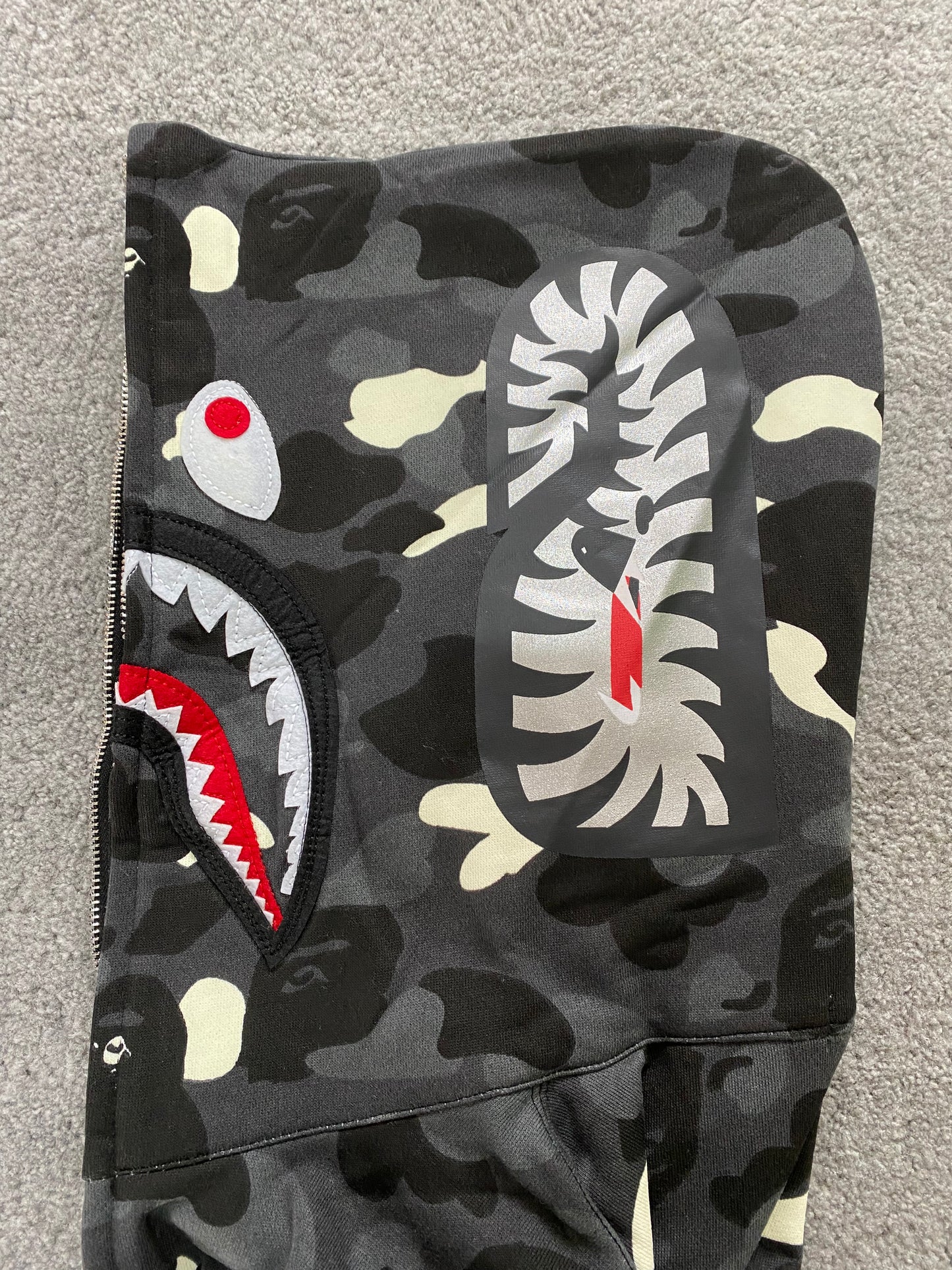 BAPE Black Camo Glow In The Dark Hoodie - Icy Clothes Ro