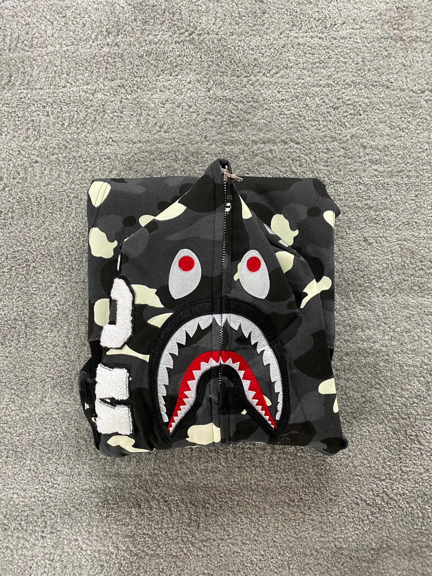 BAPE Black Camo Glow In The Dark Hoodie - Icy Clothes Ro