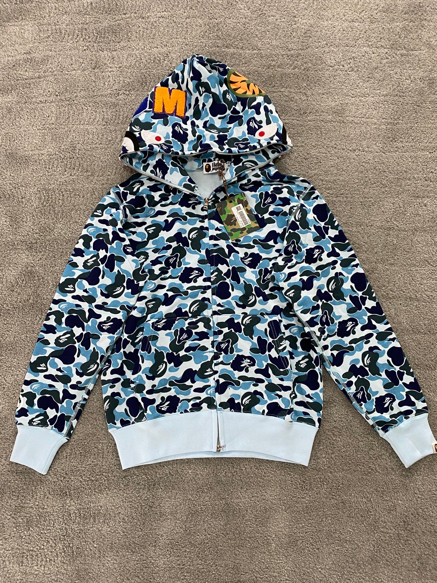 BAPE Light Blue Camo Hoodie - Icy Clothes Ro