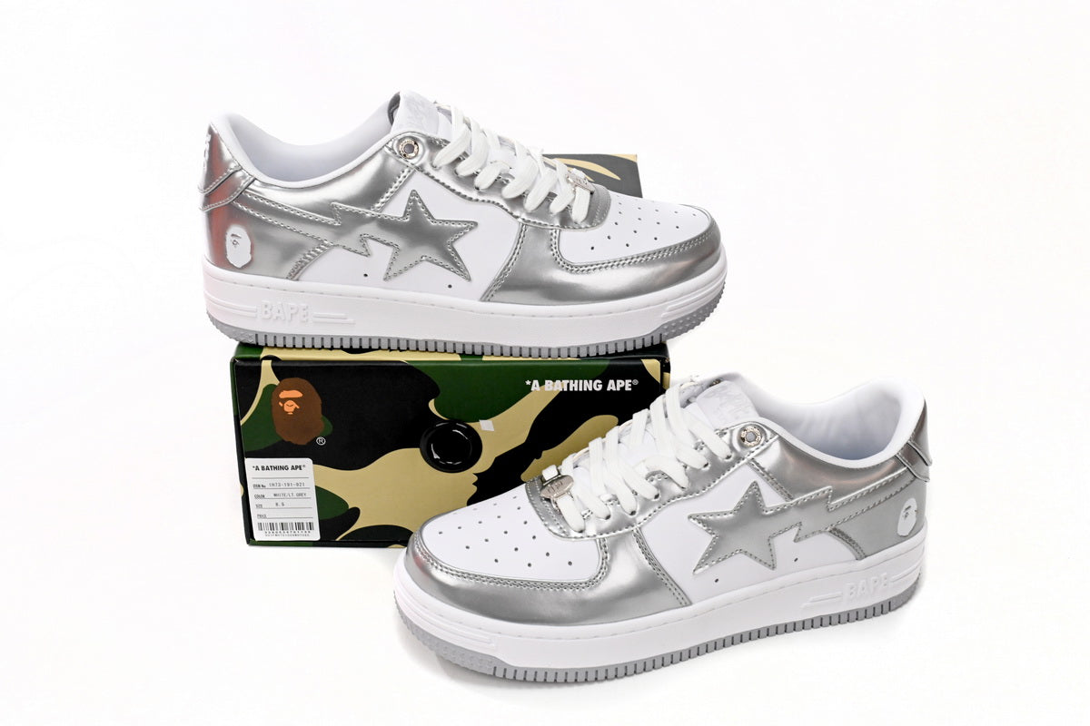 BAPESTA Low Silver - Icy Clothes Ro
