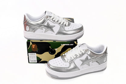 BAPESTA Low Silver - Icy Clothes Ro