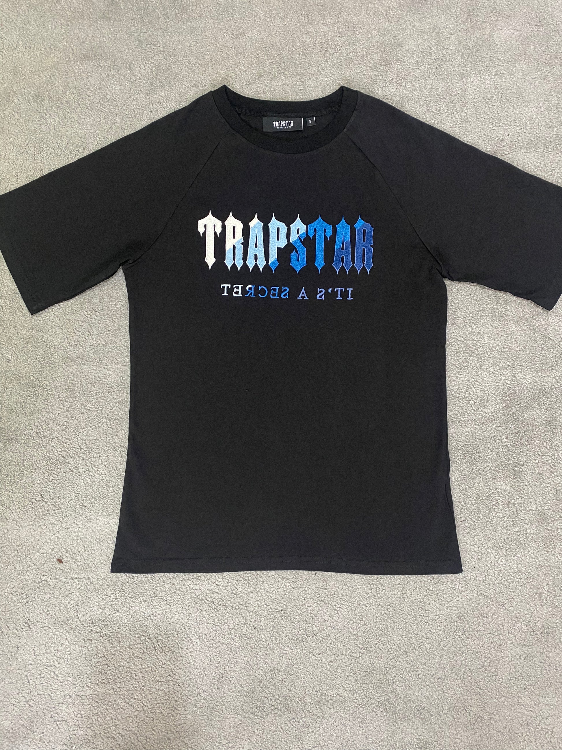 Trapstar Blue/White Short Set Black - Icy Clothes Ro