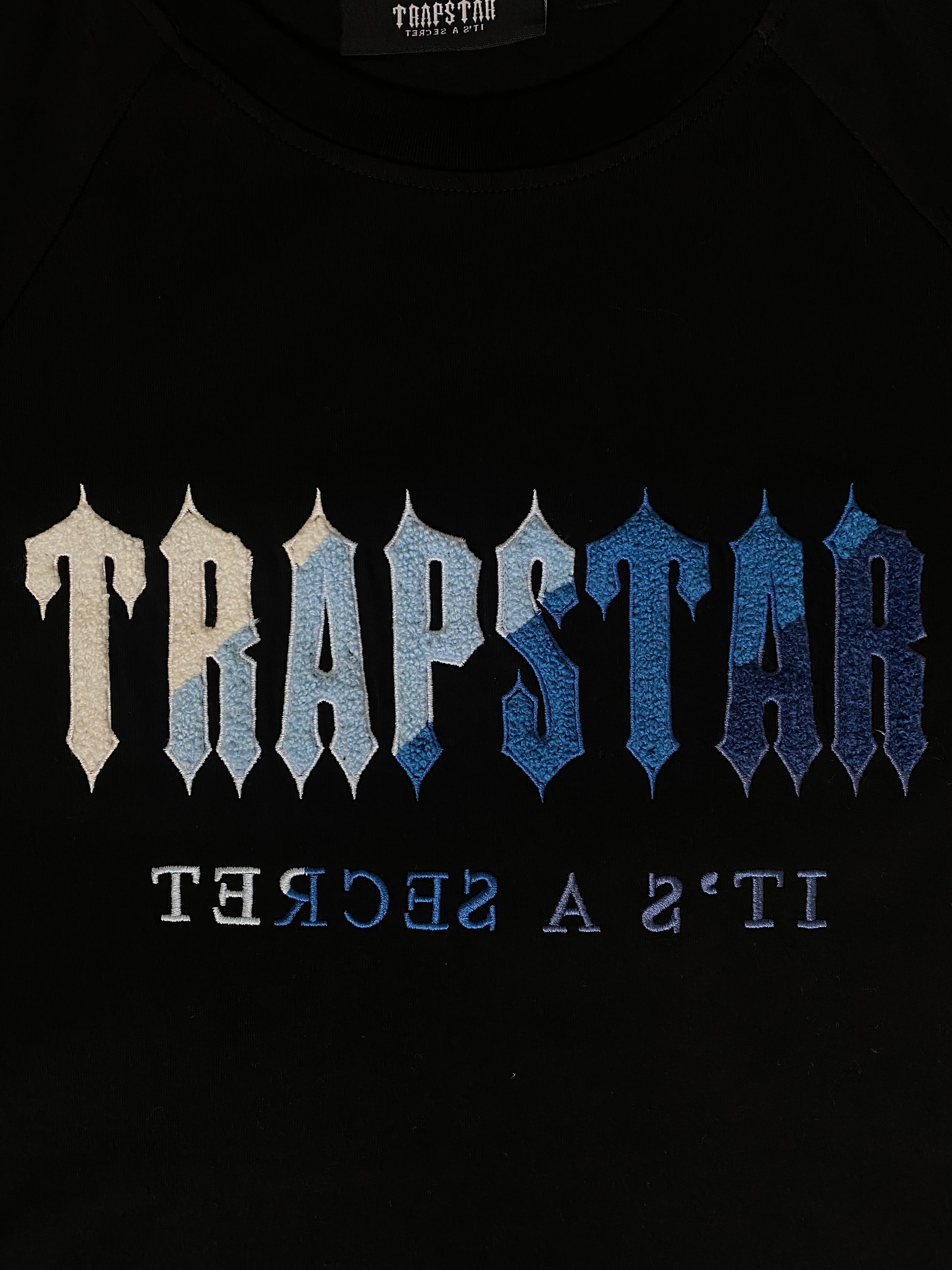 Trapstar Blue/White Short Set Black - Icy Clothes Ro