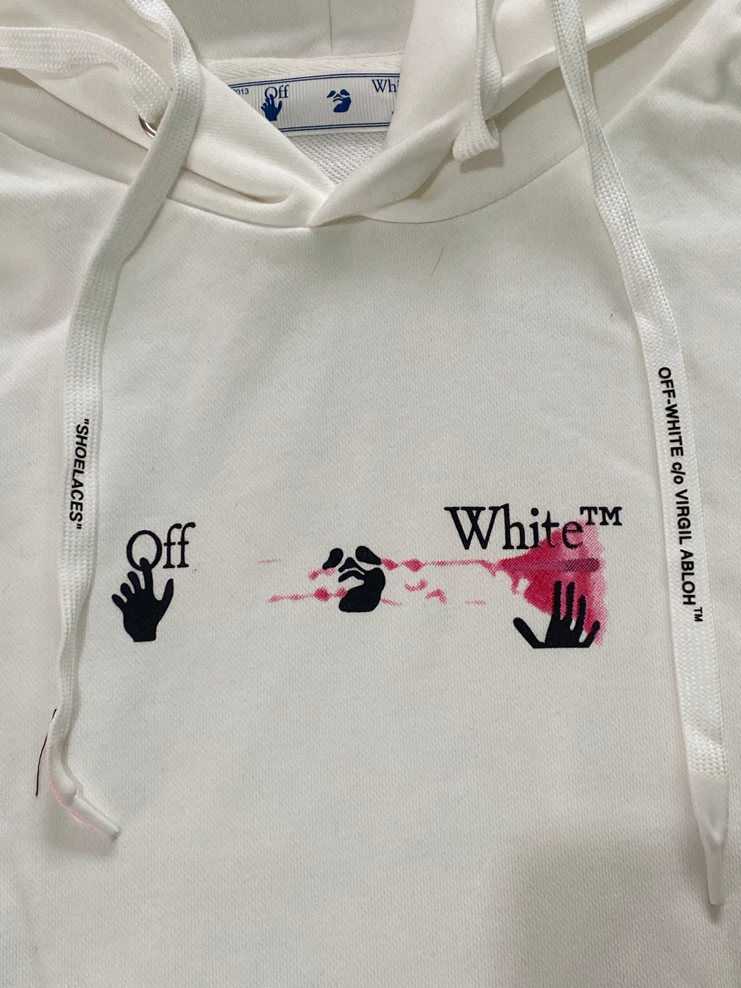 Off-White Acrylic Paint Hoodie - Icy Clothes Ro